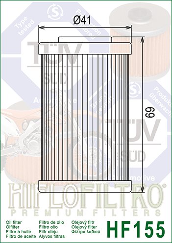 RR 250 ENDURO 4T (2005 - 2009) alyvos filtras | Hiflofiltro