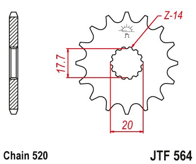 EC 125 RACING (2013 - 2015) plieninė priekinė žvaigždutė | JT Sprockets