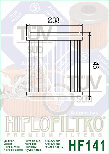 EC 250 F 4T (2010 - 2011) alyvos filtras | Hiflofiltro