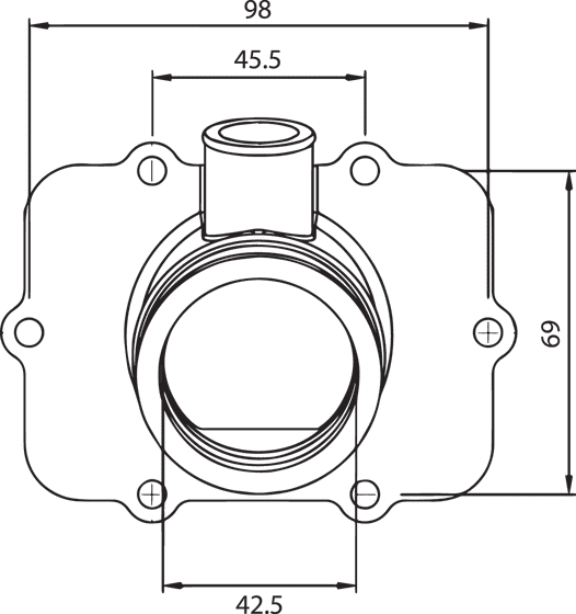 GRANDTOURING 500 (2001 - 2002) karbiuratoriaus flanšas | KIMPEX