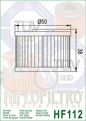 500 HURRICANE S (2009 - 2022) alyvos filtras | Hiflofiltro