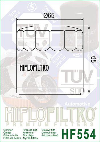 F4 1000 (2001 - 2007) "hiflo" alyvos filtras hf554 | Hiflofiltro