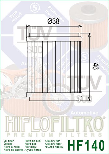 EC 450 F (2013 - 2015) alyvos filtras | Hiflofiltro