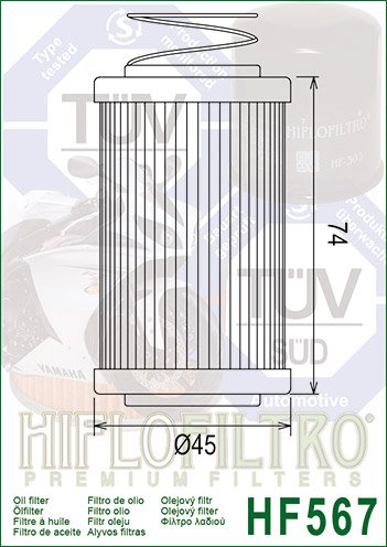 F4 1000 (2010 - 2016) alyvos filtras | Hiflofiltro