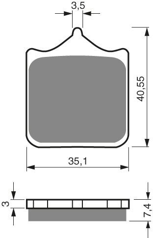 F4 1000 (2006 - 2007) goldfren stabdžių kaladėlės 177 keraminės anglies s3 1para = 4small | Goldfren