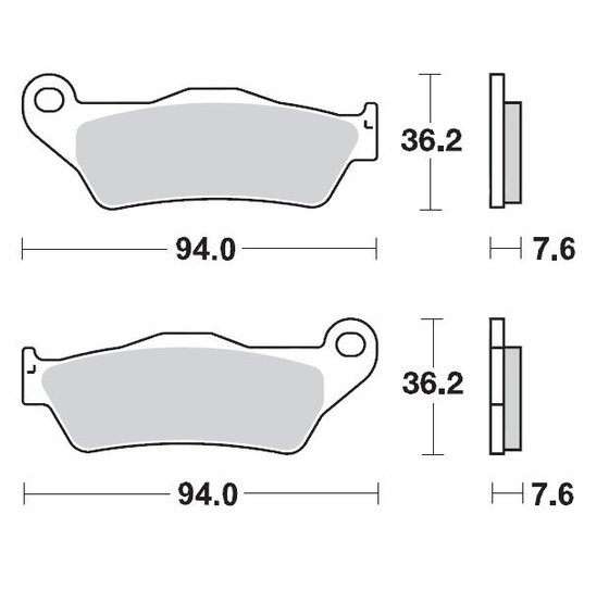 FE 550 E (2004 - 2008) sukepinto metalo lenktyninių stabdžių trinkelės | MOTO-MASTER