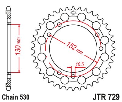 ELEFANT 900 (1990 - 1997) plieninė galinė žvaigždutė | JT Sprockets