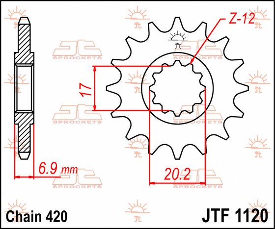 RR 50 ENDURO SPORT 2T (2015 - 2020) priekinė žvaigždutė 11 dantukų žingsnis 420 jtf112011 | JT Sprockets