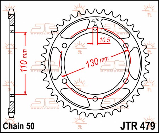 1000 SF (2005 - 2005) galinė žvaigždutė 46 dantukų žingsnis 530 jtr47946 | JT Sprockets