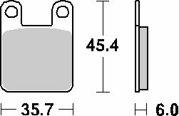 TKR 50 (2005 - 2010) sbs stabdžių kaladėlės carbon tech | SBS