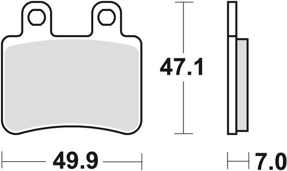 JET FORCE 125 COMPRESSOR (2004 - 2007) universalios organinės standartinės stabdžių trinkelės | TRW