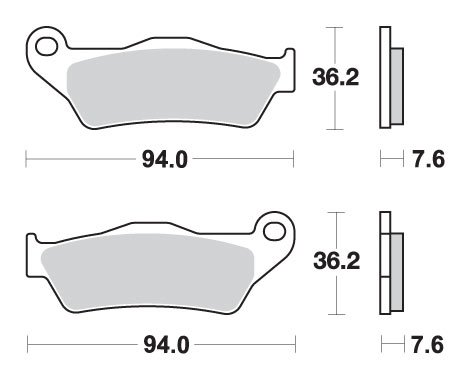 SE 5.1 F (2006 - 2011) sukepintos bekelės stabdžių kaladėlės | SBS