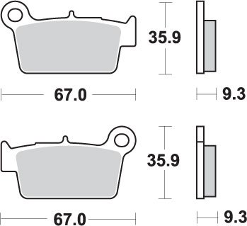 SE 5.1 F (2006 - 2011) sukepintos bekelės stabdžių kaladėlės | SBS