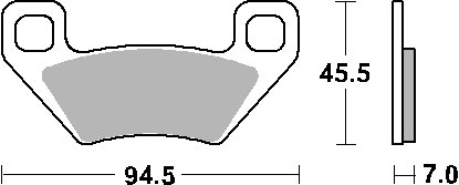 TRV 550 (2009 - 2014) sbs stabdžių kaladėlės racing sintered | SBS