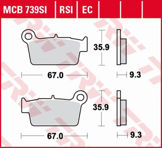 MX SM SMR SMX SMM 125 (2005 - 2017) organinės bekelės stabdžių trinkelės | TRW