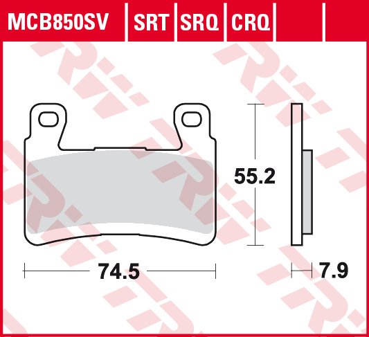 GD 250R (2015 - 2017) sukepinto metalo priekinės stabdžių trinkelės | TRW