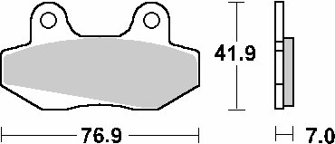 125 EXCEED (2002 - 2006) stabdžių kaladėlės keraminės (551hf) | SBS