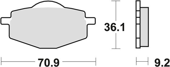 BEE 50 (2008 - 2010) universalios organinės standartinės stabdžių trinkelės | TRW