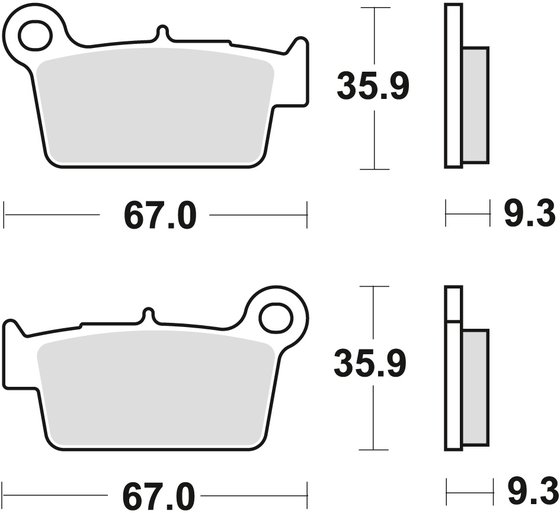 SE 2.5 F (2008 - 2008) sukepinto metalo stabdžių trinkelės | TRW