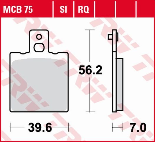 MITO 125 (1991 - 2010) universalios organinės standartinės stabdžių trinkelės | TRW