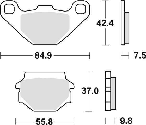 TARGET 525 (2009 - 2011) sukepinto metalo stabdžių trinkelės | TRW