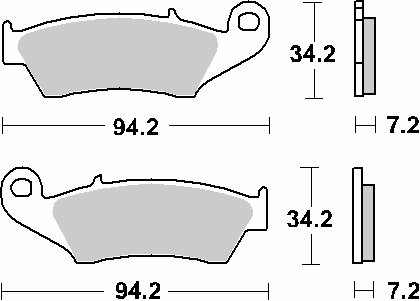 EC 250 2T (2000 - 2020) sbs stabdžių kaladėlės carbon silver | SBS