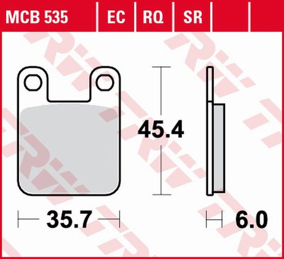 FORMULA 50 AC (1999 - 2003) organinės bekelės stabdžių trinkelės | TRW