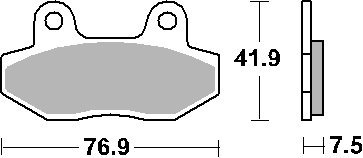 XRX 125 (2007 - 2009) stabdžių kaladėlės keraminės | SBS