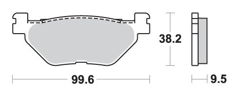 GV 650 (2004 - 2005) galinės sukepintos stabdžių kaladėlės | SBS