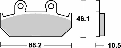 ELEFANT 750 (1993 - 1995) stabdžių kaladėlės keraminės | SBS