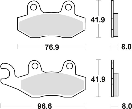 OUTLOOK 125 SP (2007 - 2013) universalios organinės standartinės stabdžių trinkelės | TRW