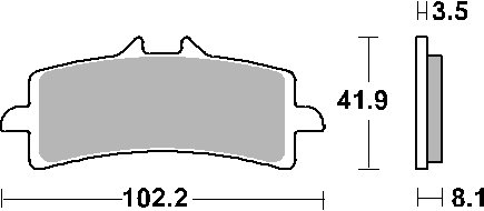 F4 1078 RR 312 (2008 - 2011) stabdžių kaladėlės dual carbon | SBS