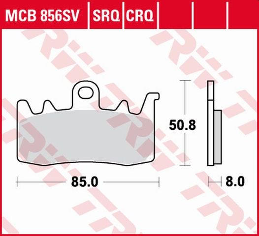 RIVALE 800 (2014 - 2016) sukepinto metalo priekinės stabdžių trinkelės | TRW