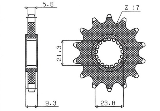 450 CRM F R (2003 - 2013) 520 14t priekinė žvaigždutė | SUNSTAR SPROCKETS