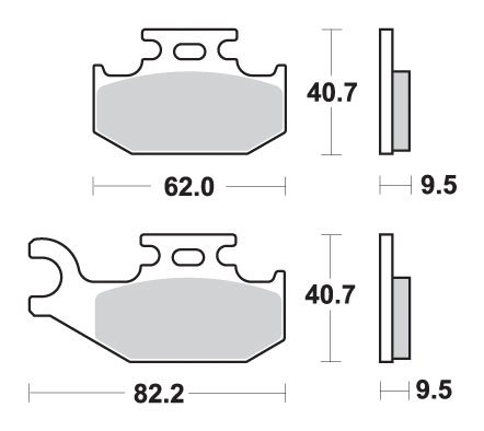 TRAXTER 650 (2003 - 2005) sukepintos bekelės stabdžių kaladėlės | SBS