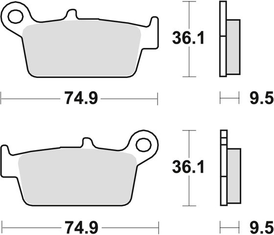 50 SV GEO (1993 - 1998) universalios organinės stabdžių trinkelės | TRW