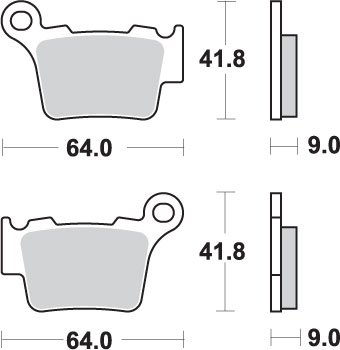 FE 450 IE (2009 - 2013) sukepintos bekelės stabdžių kaladėlės | SBS