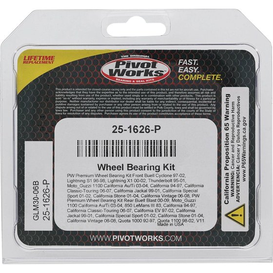 1125 R (2008 - 2009) swing arm bearing kit | All Balls