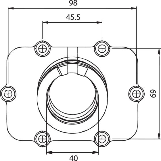 GTX 550 F (2005 - 2009) carb flange | KIMPEX