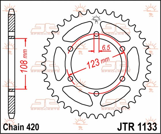 50 SENDA (2009 - 2020) steel rear sprocket | JT Sprockets