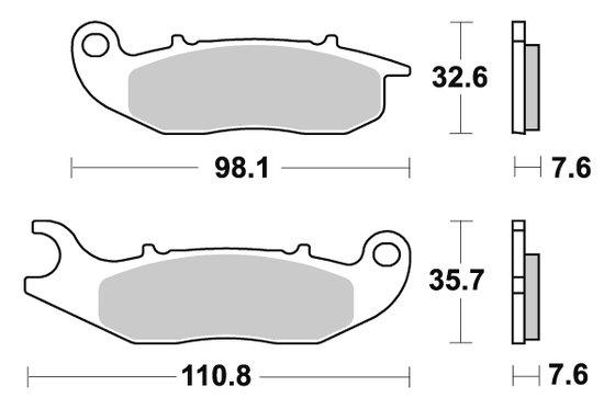 MULHACEN 125 (2008 - 2011) sbs brakepads ceramic | SBS