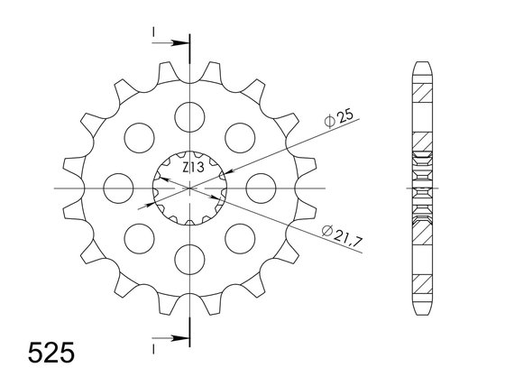 GV 650 (2010 - 2010) supersprox / jt front sprocket 520.15 | Supersprox