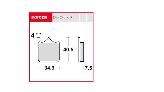 TNT 1130 CENTURY RACER (2011 - 2012) sintered metal brake pad | TRW