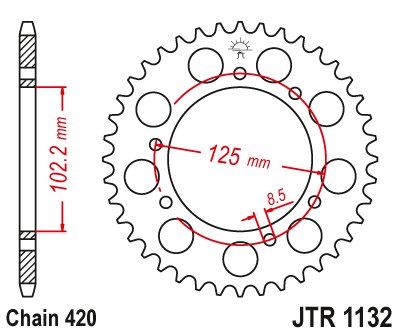 50 RR (1999 - 2002) steel rear sprocket | JT Sprockets