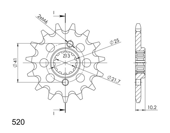 MULHACEN 659 (2007 - 2012) supersprox front sprocket 308.15 | Supersprox