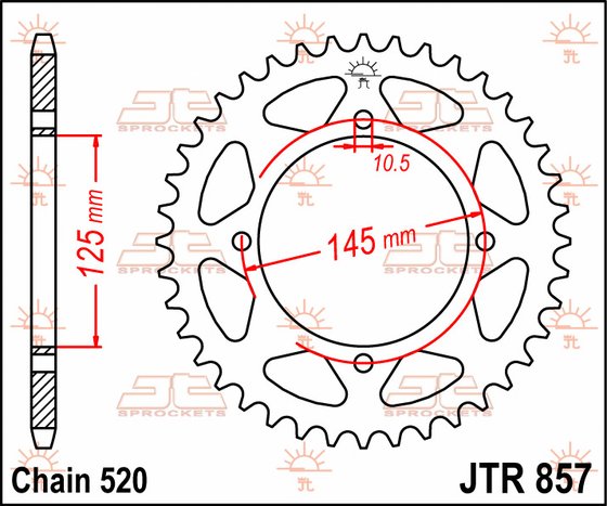 660 MASTIFF (1997 - 2003) rear sprocket 47 tooth pitch 520 jtr85747 | JT Sprockets