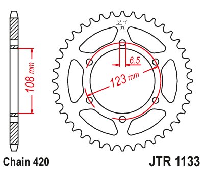 GPR 50 (2004 - 2013) steel rear sprocket | JT Sprockets