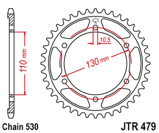 1000 SF (2005 - 2005) rear steel sprocket - 48 teeth, black | JT Sprockets