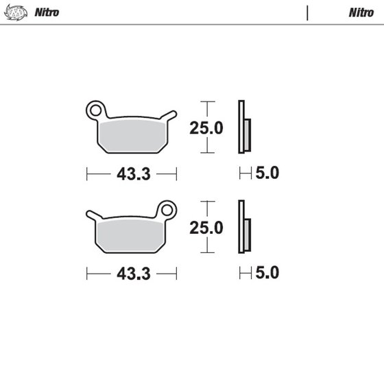 MC 50 (2021 - 2023) nitro offroad brake pad | MOTO-MASTER