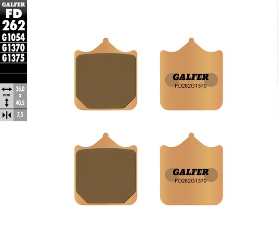 TNT 899 (2008 - 2011) street sinter brake pads for front ducati/ktm/tri | GALFER